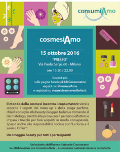 CosmesiAmo- save the date: 15 ottobre a Milano